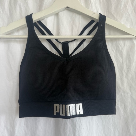 PUMA Womens Fitness Running Sports Bra Black Size Medium - Picture 4 of 11